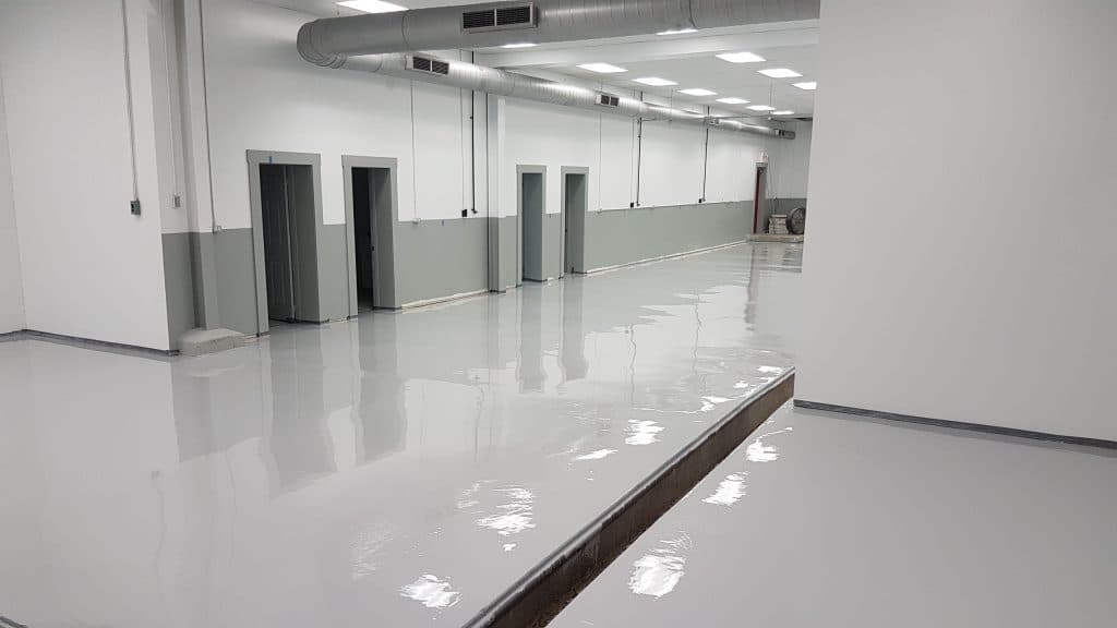 Commercial Epoxy Floor Coating Application